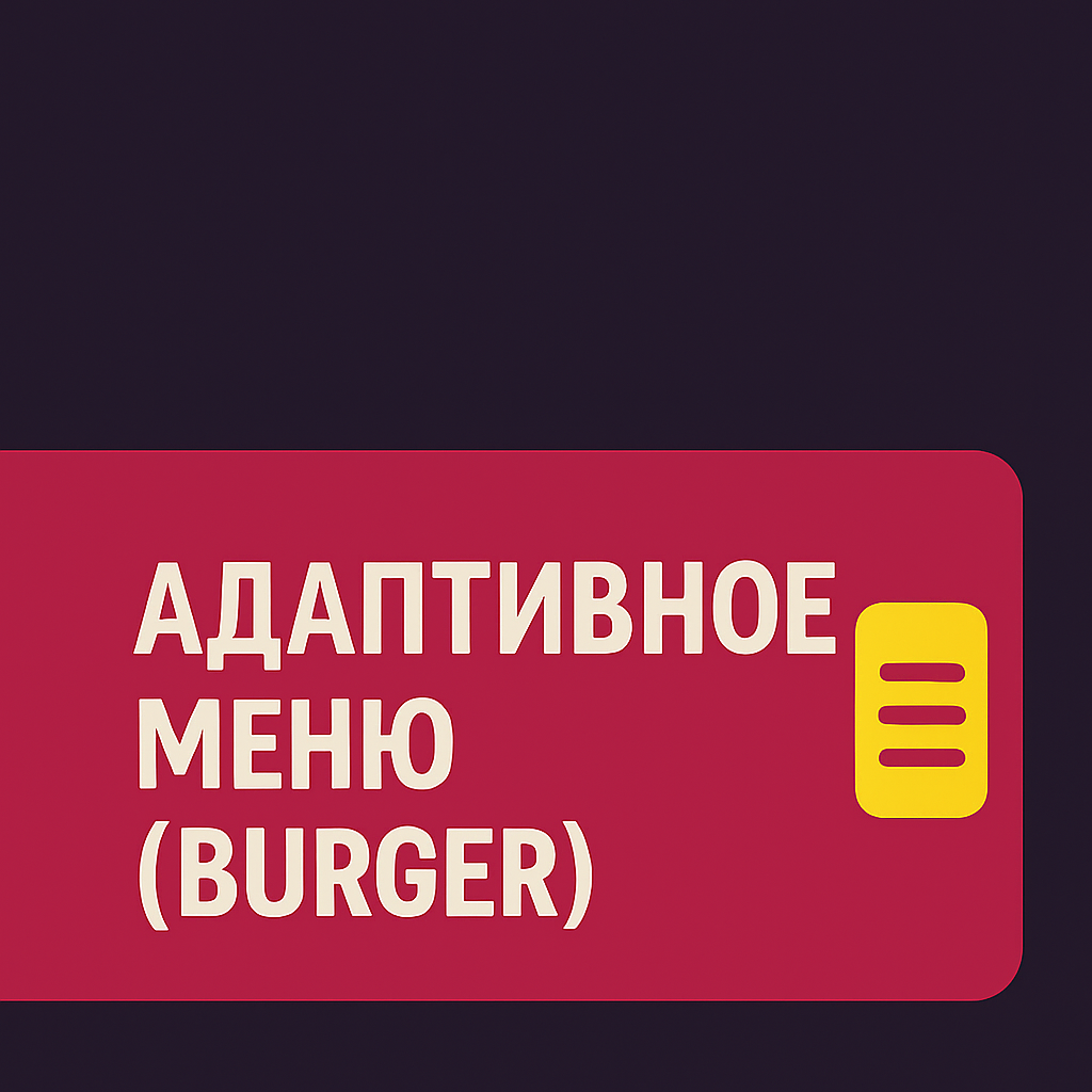 Компонент «Адаптивное меню» (бургер)
